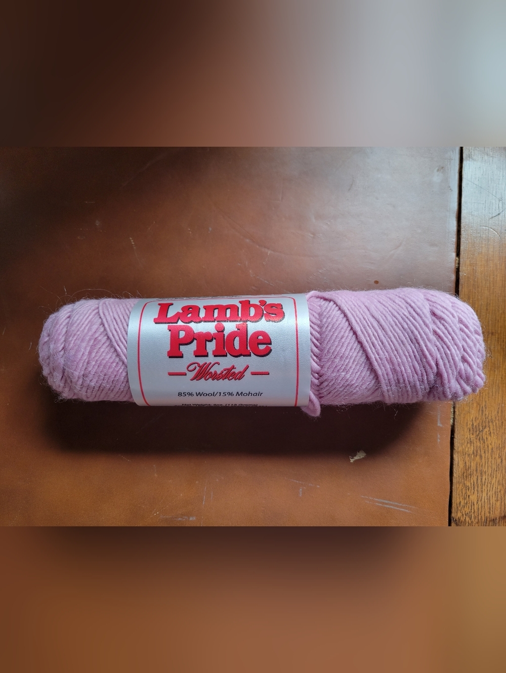 Lambs Pride Worsted Yarn 85% Wool 15% Mohair 4oz Skein USA Victorian Pink
